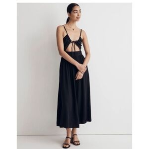 Madewell Tie-front Cut-out Cami Midi Dress NWT